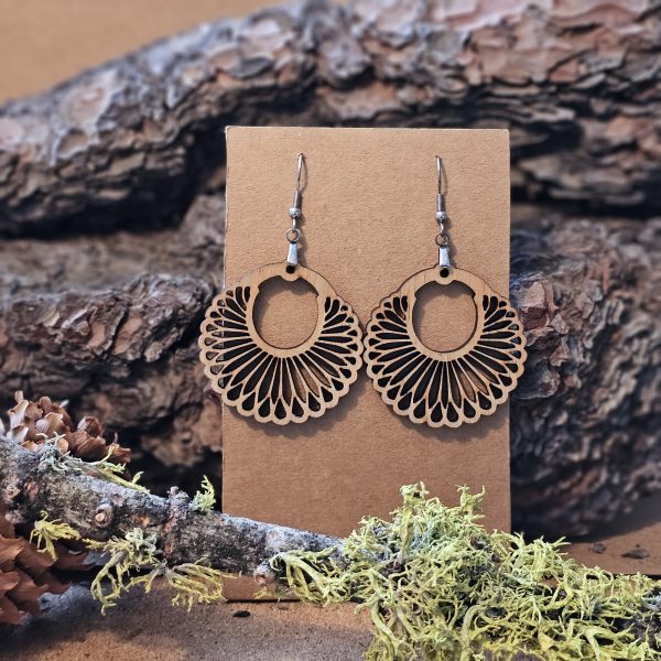 Fanned hoop fangle earring