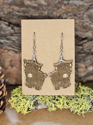 highlands cow earrings