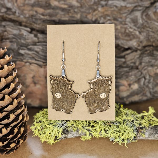 highlands cow earrings