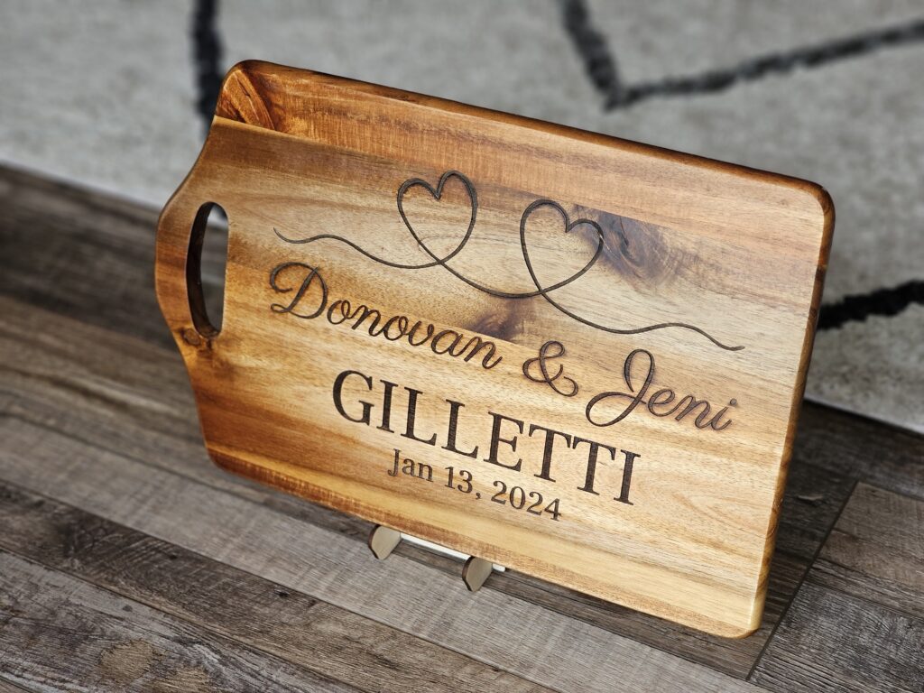 wedding cutting board charcuterie